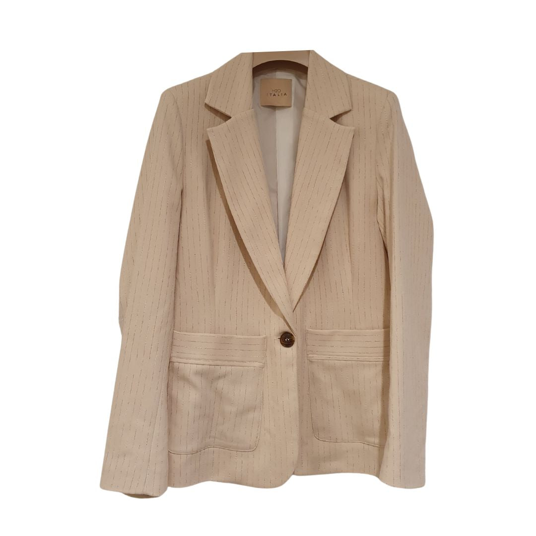 Blazer gessato panna H2o