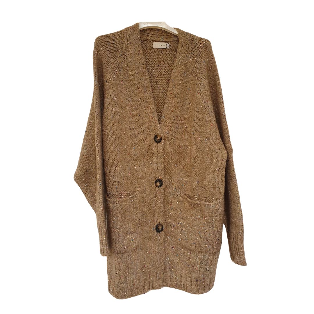 Cardigan lungo mélange con tasche HaveOne