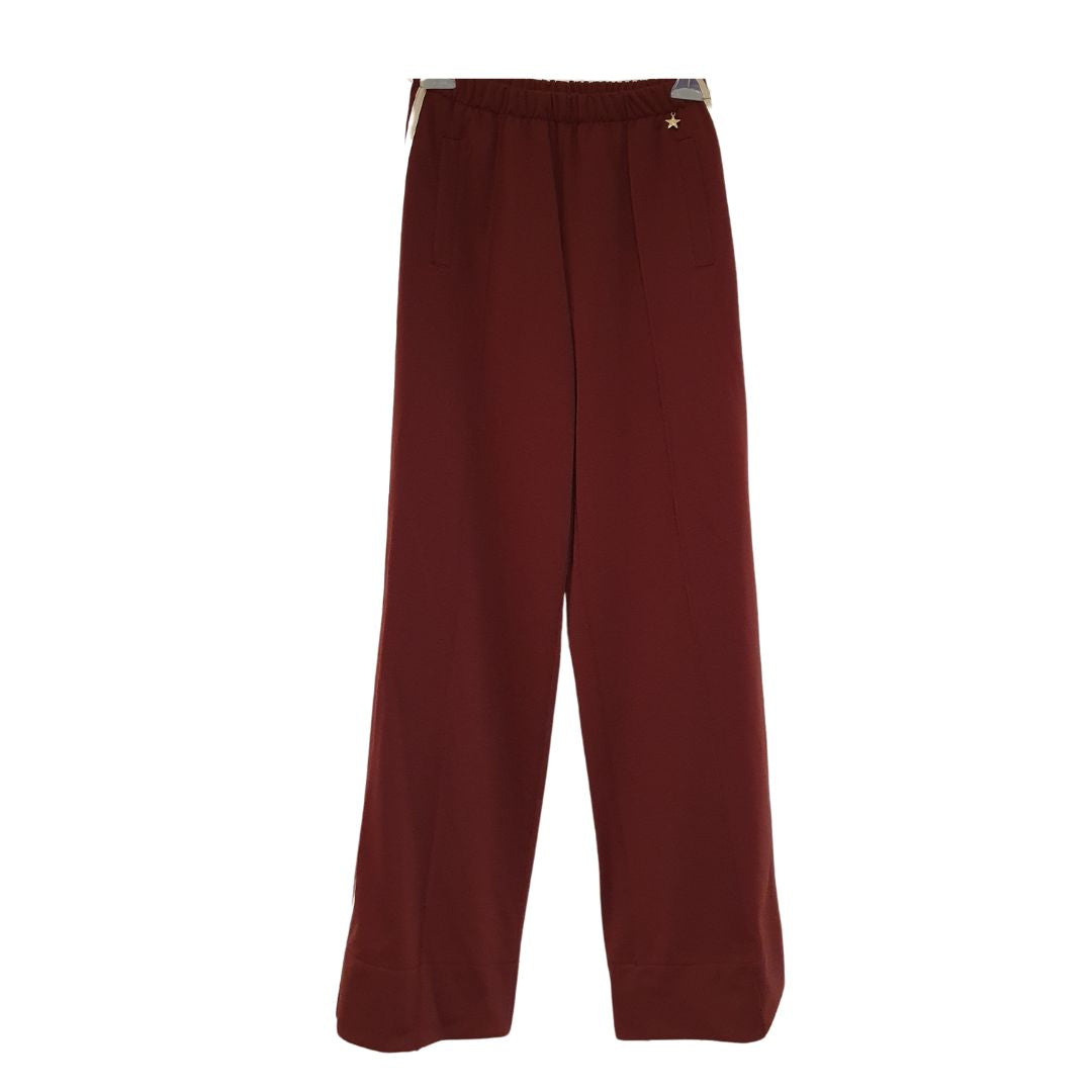 Pantalone bordeaux con bande Souvenir